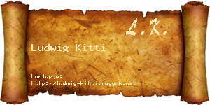 Ludwig Kitti névjegykártya